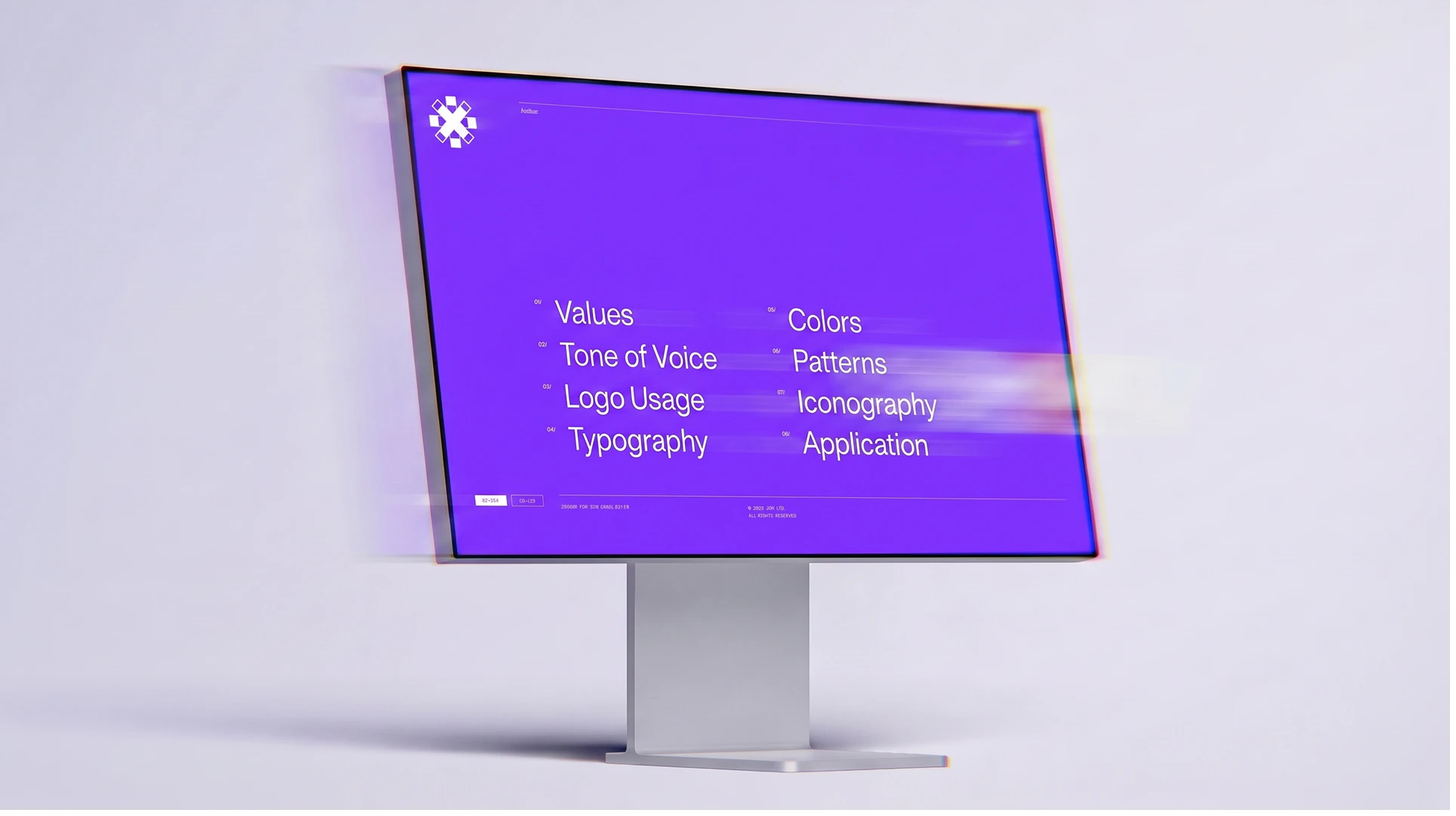 Brand identity styleguide showcase sheet